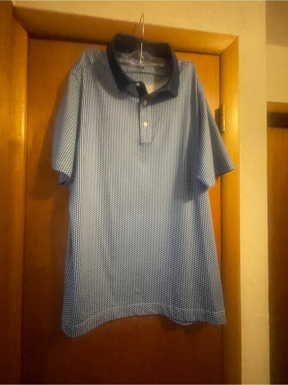 Deolax Golf Shirt Mens XL Blue Short Sleeve Performance Polo Casual